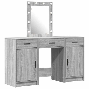 vidaXL Τραπέζι περιποίησης Γκρι 50x41x135cm Επεξεργασμένο Ξύλο