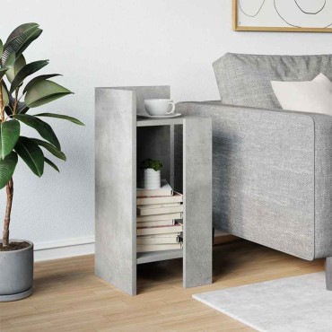 vidaXL Τραπεζάκι με ράφι Γκρι Σκυροδέματος 25,5x27x60cm 1 τεμ.