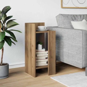 vidaXL Τραπεζάκι με ράφι Αρτισιανή Δρυς 25,5x27x60cm 1 τεμ.