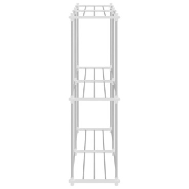 vidaXL Τούβλο Ράφι με αποθήκευση Λευκό 86x27x90cm Αλουμίνιο