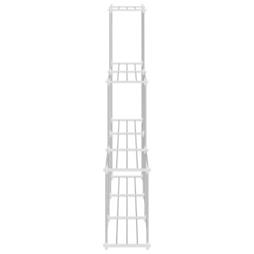 vidaXL Τούβλο Ράφι με αποθήκευση Λευκό 129x27x132cm Αλουμίνιο