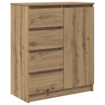 vidaXL Συρταριέρα με Συρτάρια Τεχνίτης Δρυς 71x35x84cm Επεξ. Ξύλο 1 τεμ.