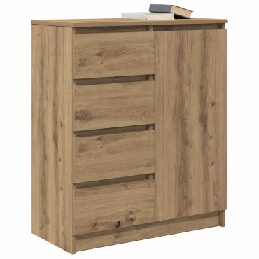 vidaXL Συρταριέρα με Συρτάρια Τεχνίτης Δρυς 71x35x84cm Επεξ. Ξύλο 1 τεμ.