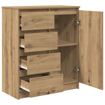 vidaXL Συρταριέρα με Συρτάρια Τεχνίτης Δρυς 71x35x84cm Επεξ. Ξύλο 1 τεμ.