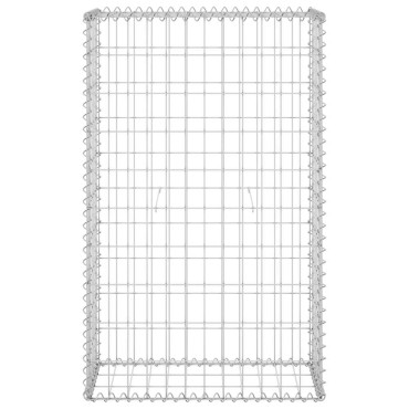 vidaXL Συρματοκιβώτιο Τοίχος 60x30x100cm Γαλβαν. Χάλυβας + Καλύμματα