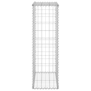 vidaXL Συρματοκιβώτιο Τοίχος 60x30x100cm Γαλβαν. Χάλυβας + Καλύμματα