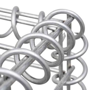 vidaXL Συρματοκιβώτιο Τοίχος 60x30x100cm Γαλβαν. Χάλυβας + Καλύμματα