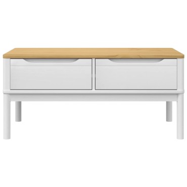 vidaXL Τραπεζάκι Σαλονιού FLORO Λευκό 99x55,5x45cm Μασίφ Πεύκο 1 τεμ.