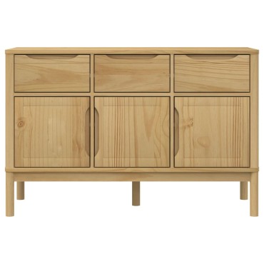 vidaXL Ντουλάπι FLORO Καφέ 114x43x74cm από Μασίφ Ξύλο Πεύκου 1 τεμ.