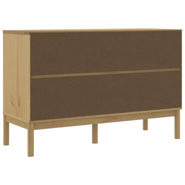 vidaXL Ντουλάπι FLORO Καφέ 114x43x74cm από Μασίφ Ξύλο Πεύκου 1 τεμ.
