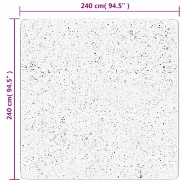 vidaXL Χαλί OVIEDO με Κοντό Πέλος Μαύρο 240x240cm
