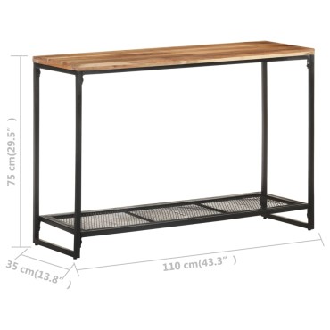 vidaXL Τραπέζι Κονσόλα 110x35x75cm από Μασίφ Ξύλο Ακακίας 1 τεμ.