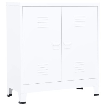 vidaXL Αρχειοθήκη Βιομηχανικού Στιλ Λευκή 90x40x100cm Ατσάλινη 1 τεμ.