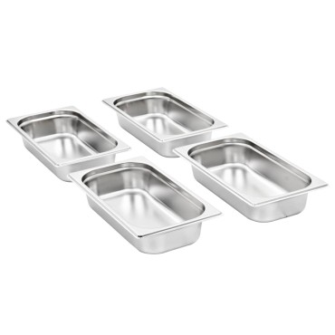 vidaXL Λεκάνες Gastronorm 8 τεμ. GN 1/3 65 χιλ. από Ανοξείδωτο Ατσάλι