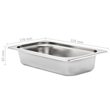 vidaXL Λεκάνες Gastronorm 8 τεμ. GN 1/3 65 χιλ. από Ανοξείδωτο Ατσάλι