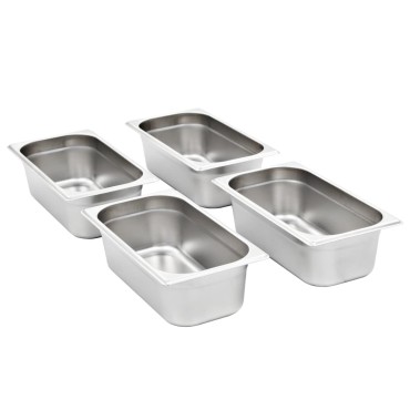 vidaXL Λεκάνες Gastronorm 8 τεμ. GN 1/3 100 χιλ. από Ανοξείδωτο Ατσάλι