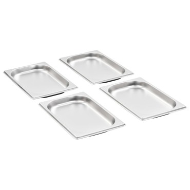 vidaXL Λεκάνες Gastronorm 12 τεμ. GN 1/4 20 χιλ. από Ανοξείδωτο Ατσάλι