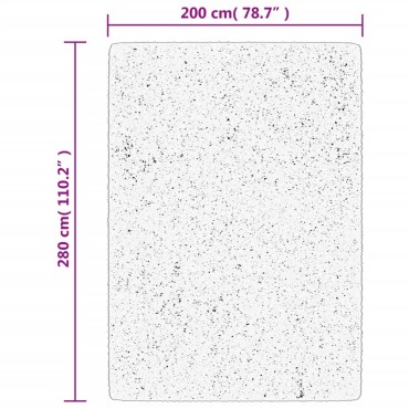 vidaXL Χαλί OVIEDO με Κοντό Πέλος Κρεμ 200x280cm