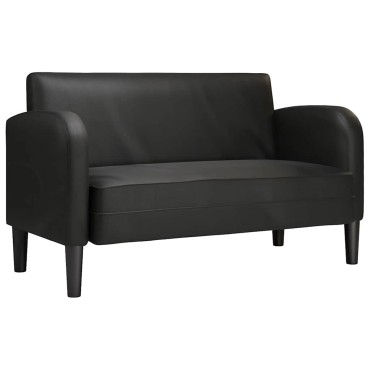 vidaXL καναπές Loveseat Μαύρο 110cm Faux Leather