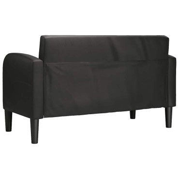 vidaXL καναπές Loveseat Μαύρο 110cm Faux Leather
