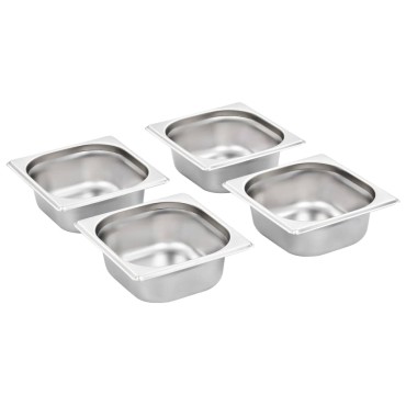 vidaXL Λεκάνες Gastronorm 12 τεμ. GN 1/6 65 χιλ. από Ανοξείδωτο Ατσάλι