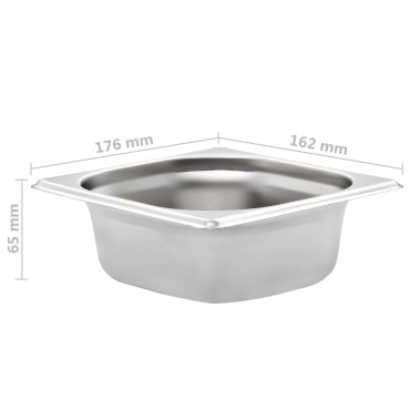 vidaXL Λεκάνες Gastronorm 12 τεμ. GN 1/6 65 χιλ. από Ανοξείδωτο Ατσάλι