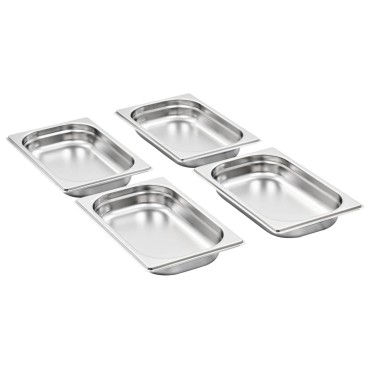 vidaXL Λεκάνες Gastronorm 12 τεμ. GN 1/4 40 χιλ. από Ανοξείδωτο Ατσάλι