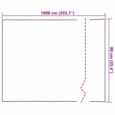 vidaXL Μεμβράνη καθρέφτη Ασημί 90 x 1000 cm PET
