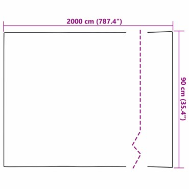 vidaXL Μεμβράνη καθρέφτη Ασημί 90 x 2000 εκ PET